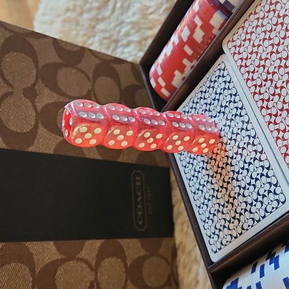 Awesome NWOT Coach Poker Set In Storage Chest 🎲♣️♠️ - Picture 11 of 15